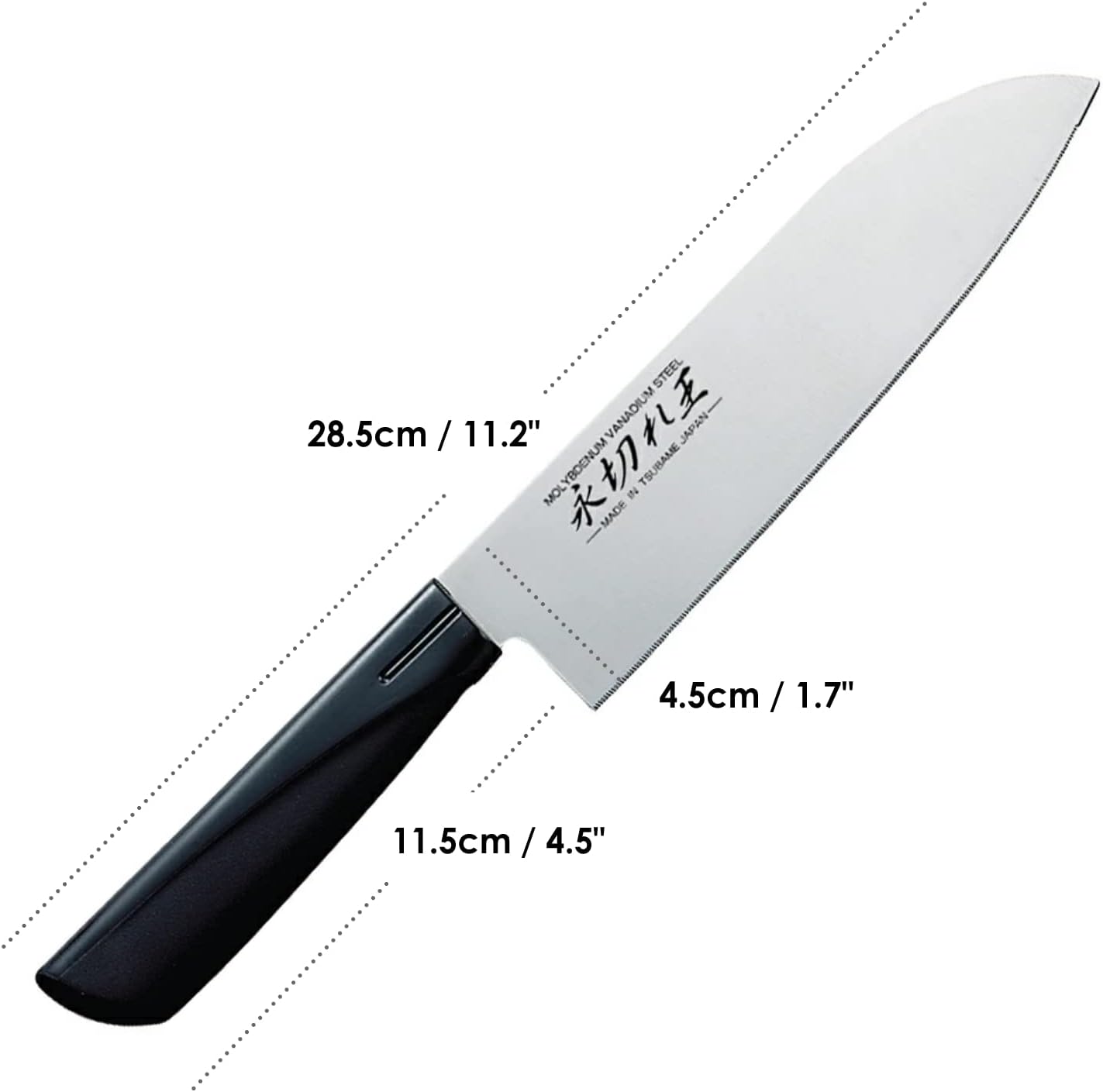 YAMAZEN, Stainless Steel 11-inch Sharp Kitchen Knife for Meat, Fish, Vegetable | Japanese Stainless Steel Blade | Molybdenum Vanadium Steel