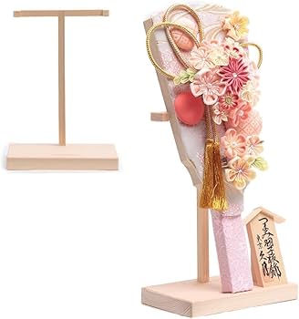 Amazon | 久月作 9号 つまみ羽子板 板立飾り 白ピンク 16400-1 正月