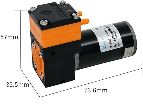 Mini Power Small Pump Kamoer 400ml/min KLP01 Mini Diaphragm Water Pump with 12V/24V Brush Motor Single Head for Liquid Transfer Weak Alkali and Acid (Voltage : DG(24V))