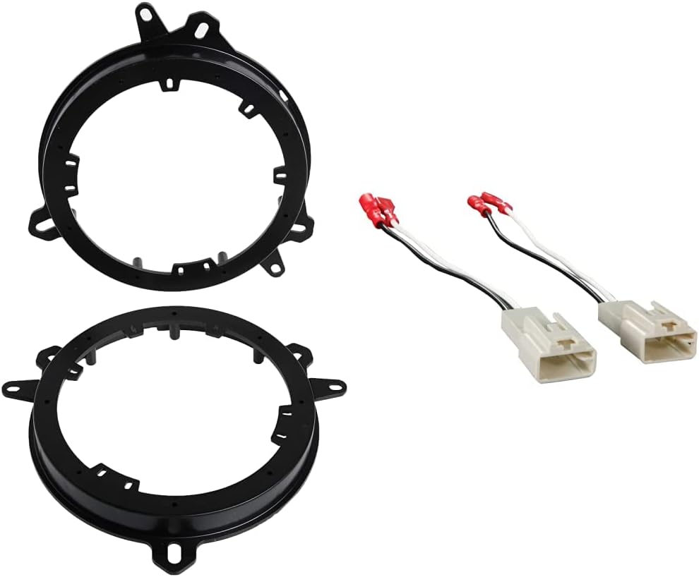 Metra 82-8148 6" to 6-3/4" Speaker Adapter for Select Toyota/Lexus/Scion 1998-Up Vehicles, Black & 72-8104 Speaker Connector for Select Toyota Vehicles