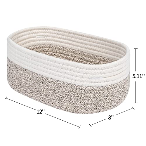 CubesLand Baskets for Shelves Storage,Cube Shelf Closet Storage Bins Set 2,Long-lasting &Skin-friendly Toy Basket Bin,Stylish Room Decor Basket,Woven Off White/Light Brown by CubesLand - Image 6
