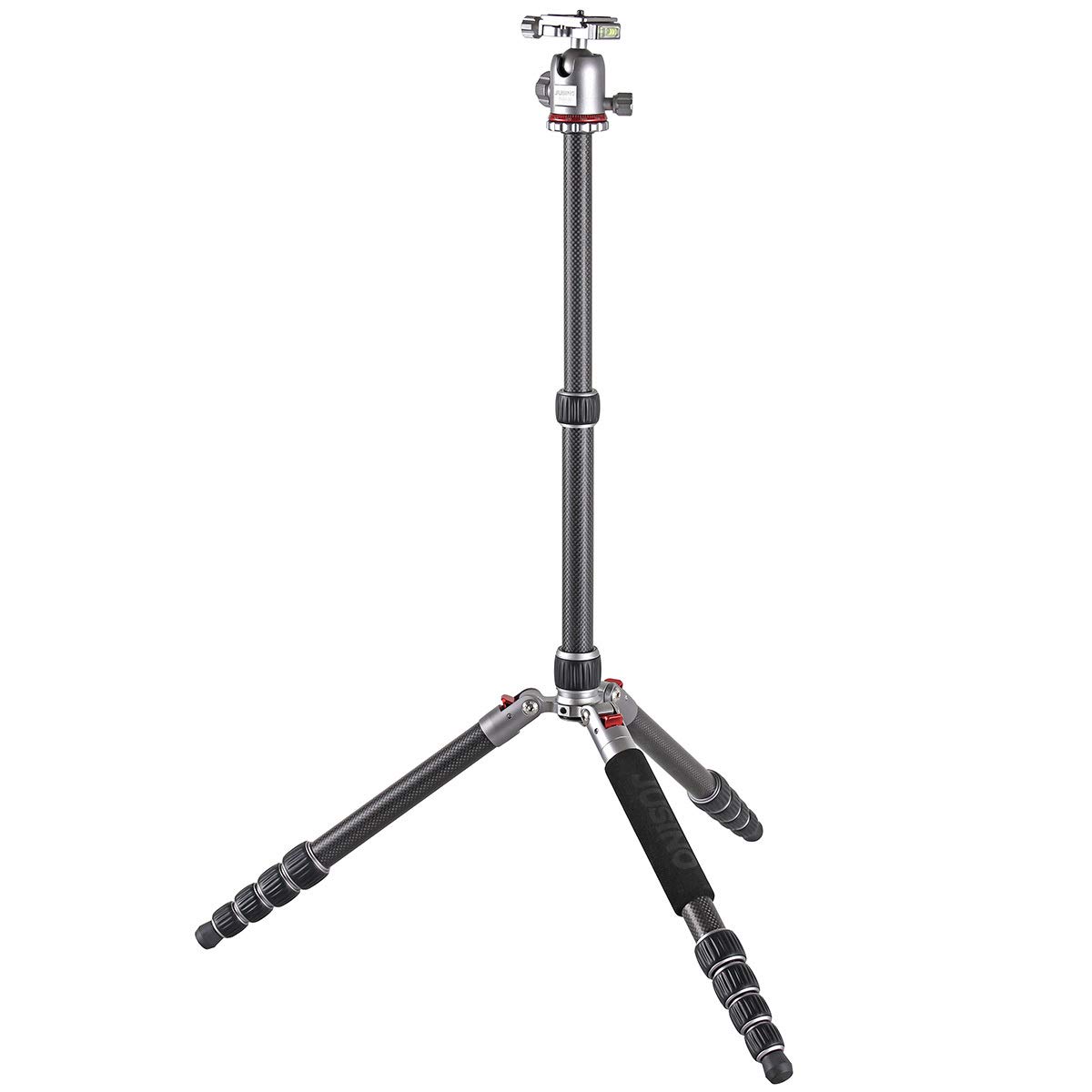 JUSINO Trípode de Carbono versátil con función monopod hasta 158 cm/8 kg + rótula TK-2535C FGS-30