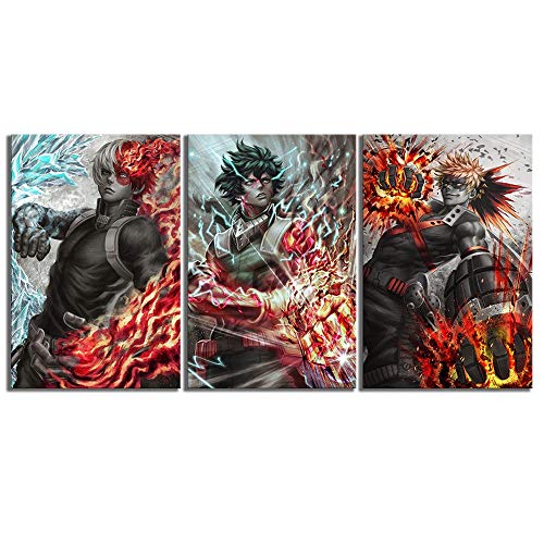 Tableau triptyque bande dessinée affiche murale moderne sur toile