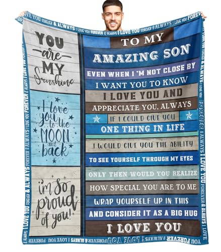 Gifts-for-Son-Birthday-Gifts-to-Son-to-My-Amazing-Son-Blanket-with-Many-Great-Words-Blanket-Gifts-for-Son-Graduation-for-Son-Throw-Blanket-50x60