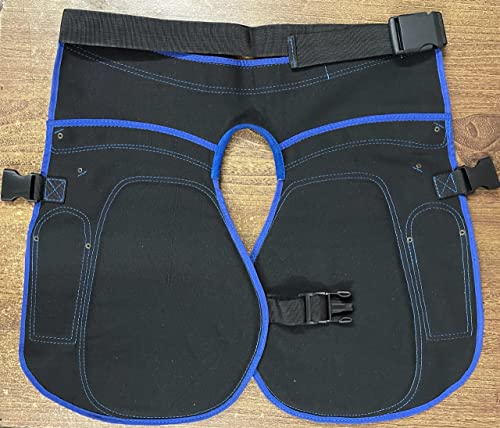 Rekhi 23” Farrier Apron Chaps for women, Leather and Canvas Apron for Women, Farrier Apron, Farrier Chaps, Extra leather Patch on Knee, Knife Pockets, Hammer Loops, Horseshoeing Chaps, Farrier Tools by Rekhi International - Image 9