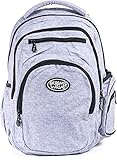 Mochila Multi Zipper New Black Wave con 5 Cremalleras - 2 Compartimentos Principales con Bolsillo para Portátil Impermeable - Un Bolsillo Frontal y un Bolsillo Lateral con Goma - Ocean’s Wave