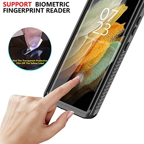 Nineasy for Samsung Galaxy S21 Ultra Case, IP68 Waterpoof Dustproof Shockproof Case with Built-in Screen Protector Full Body Clear Cover Waterproof Case for Samsung S21 Ultra 6.8" 5G 2021 (black)