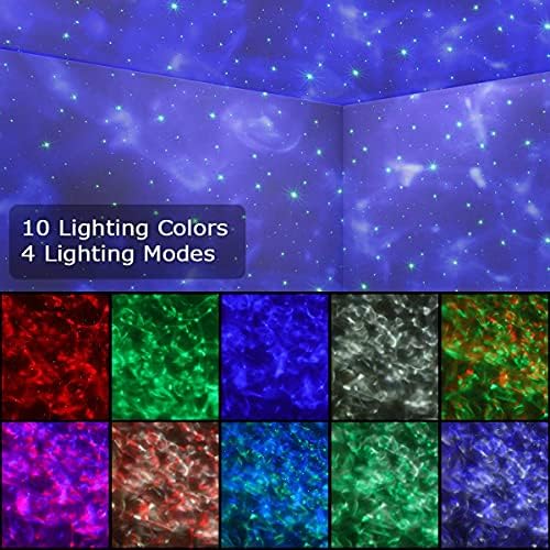 Star Projector, Galaxy Projector Light for Bedroom 360°Rotating LED Night Light Projector Colour Changing Ocean Wave Projector with Bluetooth Music Speaker & Remote Ideal for Halloween Christmas
