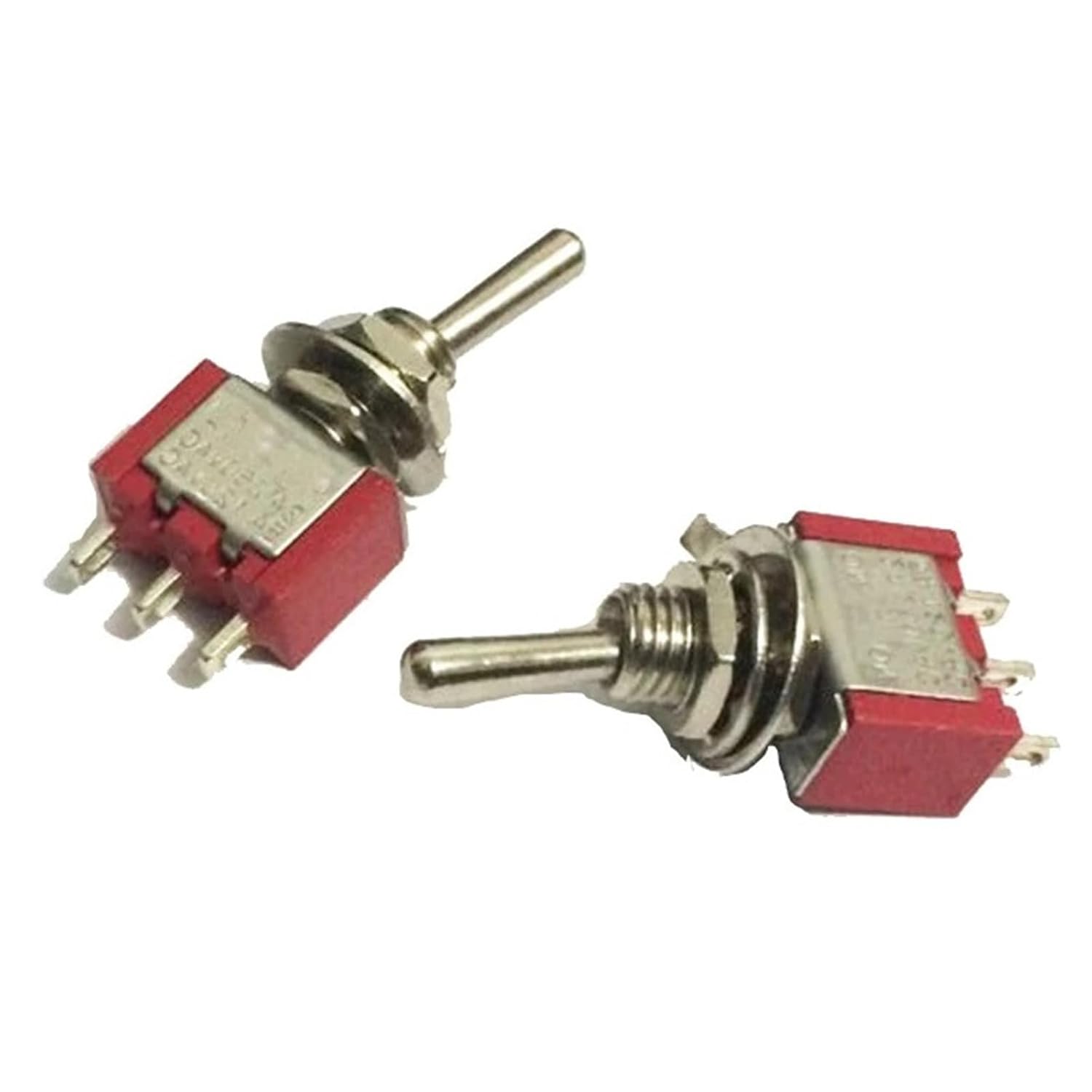 5PCS 3 Pins Spring Return Momentary Mini Toggle Switch ON-Off-ON 6mm Mounting Hole 2A 250VAC 5A 125VAC
