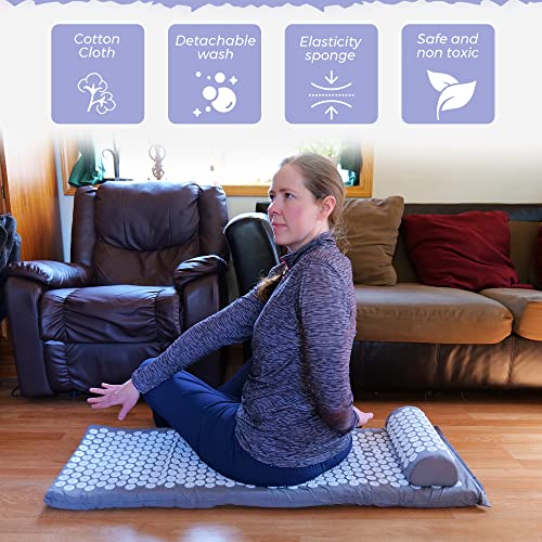 Olegast Extra Long Acupressure Mat And Pillow Set Eco Friendly Acupuncture Massage Mat - 47 X 16.6 Inches #TOP7