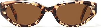 LJCZKA Retro Oval Sunglasses for Women Men Vintage Oval Cat Eye Sunglasses 90s Fashion Cateye Sunnies Trendy Chic y2k Cool UV400 Protection