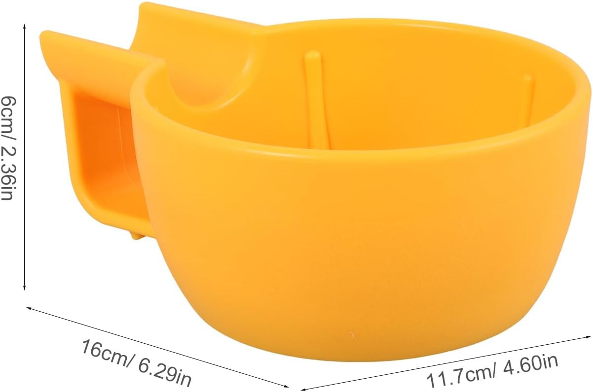 GANAZONO Shaving Bowl for Men Wide Mouth Plastic Soap Shaving Bowl Thickened Anti-break Yellow Decorative Shave Cream Dish