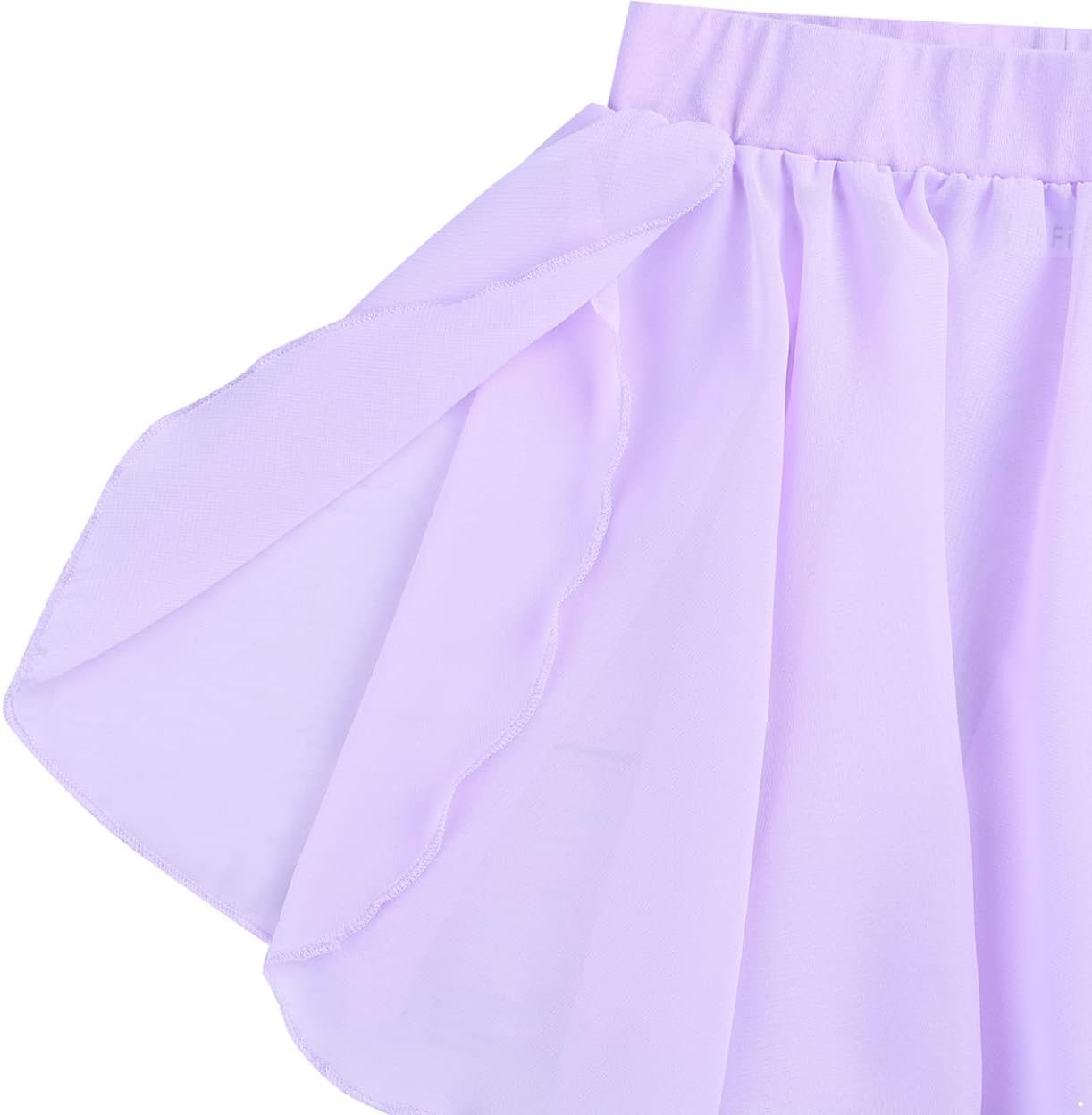 Little Kids Girls Dance Ballet Chiffon Wrap Skirt Elastic Waist Pull-On Dance Skirt Costumes