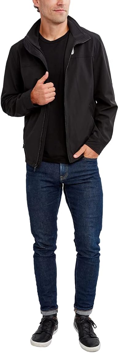 Nautica Men's Lightweight Windbreaker Stretch Athletic Outdoor Full Zip Bomber Golf Jacket