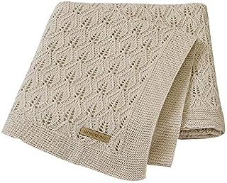 mimixiong 100% Cotton Baby Blanket Knit Cellular Toddler Blankets for Newbron Baby Light