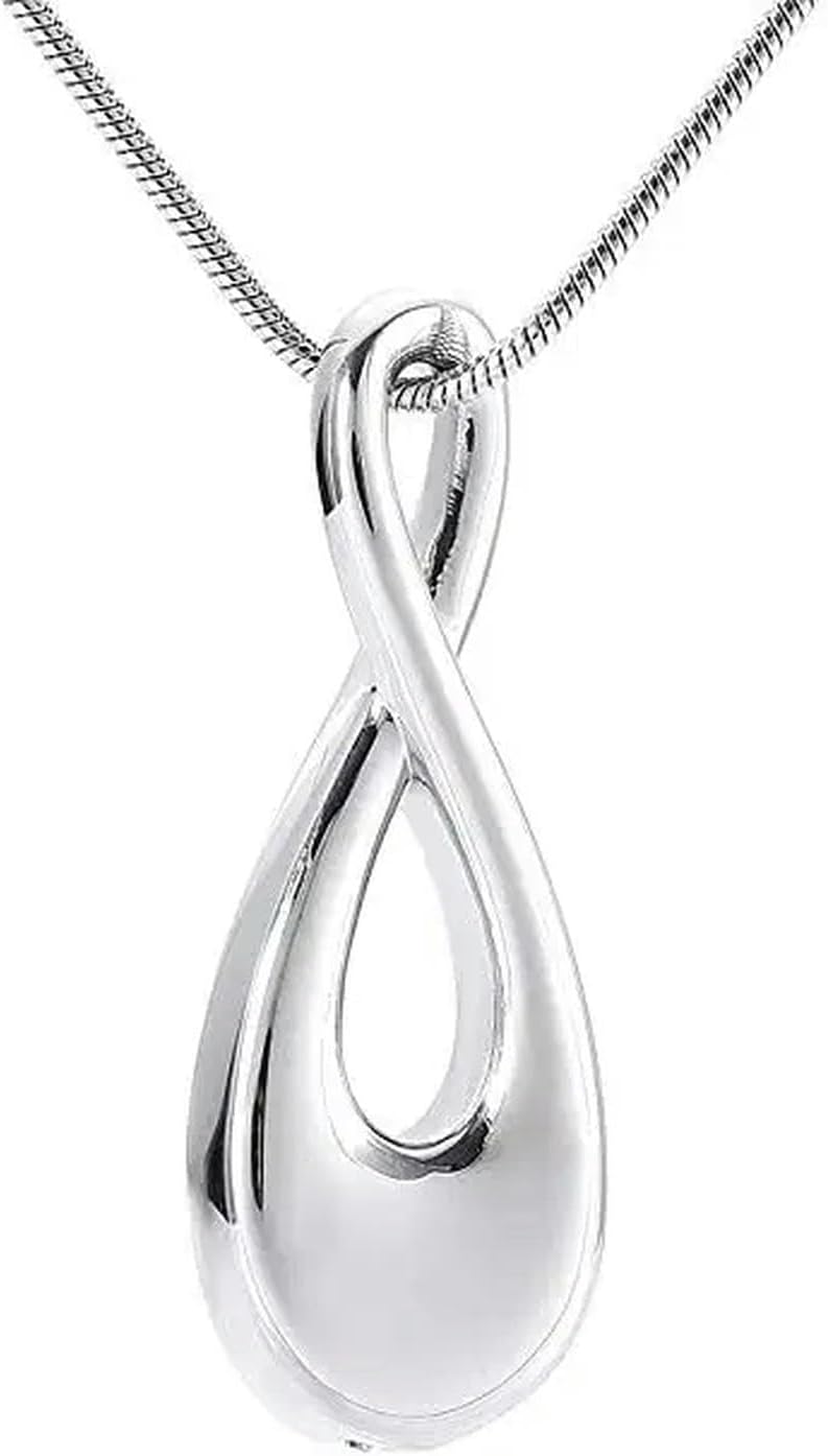 BIAIHQIE Stainless Steel Cremation Jewelry for Ashes - Keepsake Memorial Urn Pendant