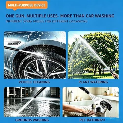 Adjustable High Pressure Car Wash Gun, 3 Spray Modes Hose Nozzle — view 6