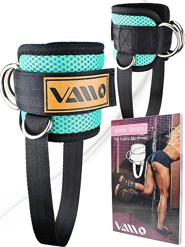 Image of VAIIO Ankle Straps for Cable Machines,Adjustable Comfort fit Neoprene, Reinforce Double D-Ring - Premium Ankle Cuffs to Improve Abdominal Muscles, Lift The Butts, Tone The Legs for Men & Women