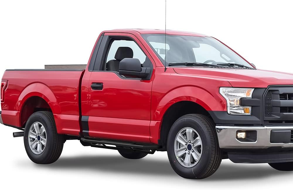 APS 6.5in Side Armor Stainless Steel Running Boards Compatible with Ford F150 2015-2026 Regular Cab & F-250 F-350 Super Duty 2017-2026 (Nerf Bars Side Steps Side Bars)