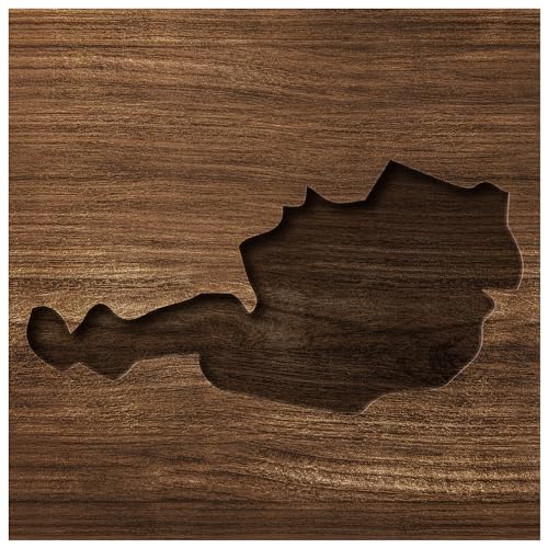 Image of Kayra Decor Austria Map Wall Stencil for Painting, Art and Craft - Size 12 inch x 12 Inch.
