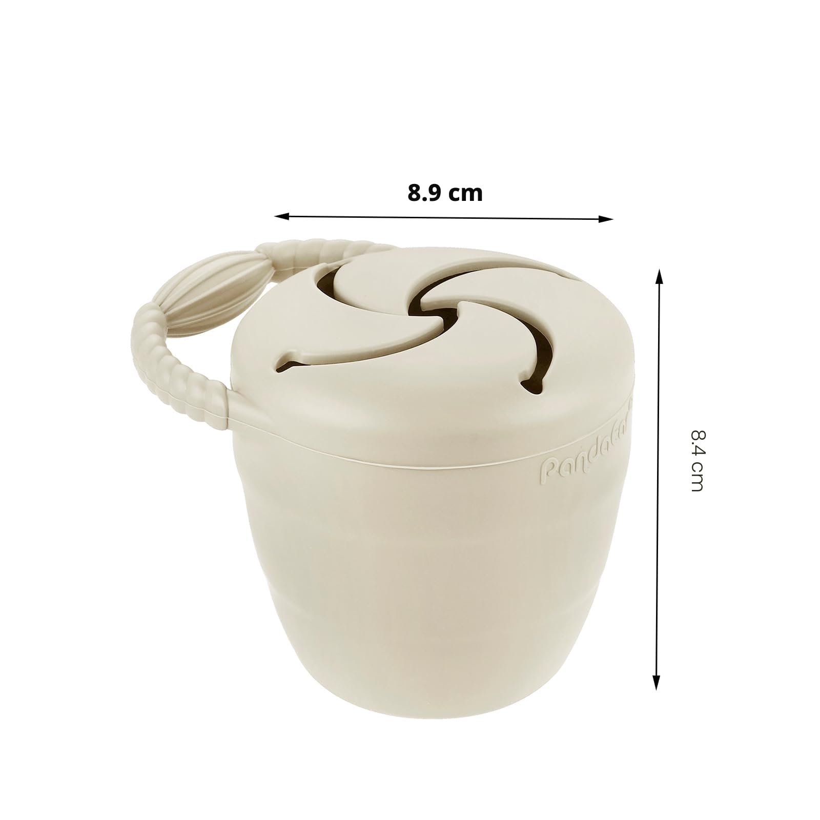 PandaEar Contenitori per Snack in Silicone Pieghevoli a Prova di Fuoriuscita per Bambini Confezione da 2 Rosa Lino