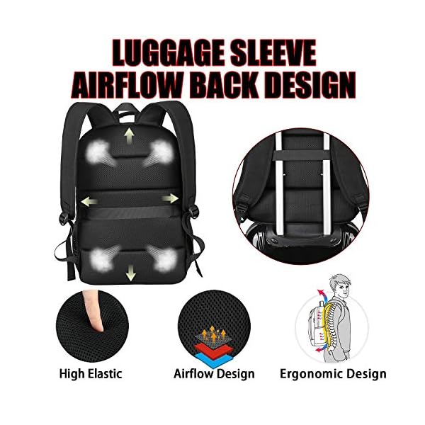 Mochila Antirrobo Impermeable con Cerradura Mochila Hombre 17.3 Pulgadas - Imagen 5