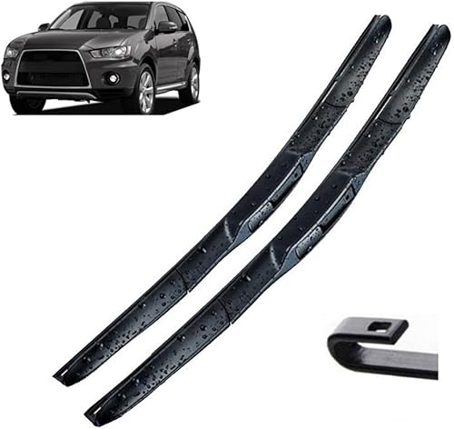 Escobillas híbridas para limpiaparabrisas delantero, compatibles con Mitsubishi Outlander MK2 2007-2012, limpiaparabrisas de 24 pulgadas + 21