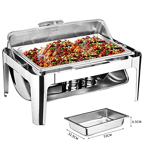 YAOYAOO Buffetwärmer, Chafing Dish Elektrische Speisewärmer Buffet, 9L 13L Speisenwärmer Edelstahl Warmhaltebehälter… – Bild 3