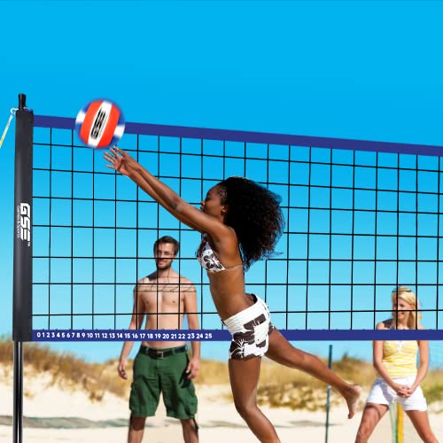 Gse Outdoor Portable Volleyball Net Set For Backyard Beach, Professional Volleyball Net System With Volleyball, Aluminum Poles, Winch System, Pump, And Carrying Bag(Recreational) #TOP5