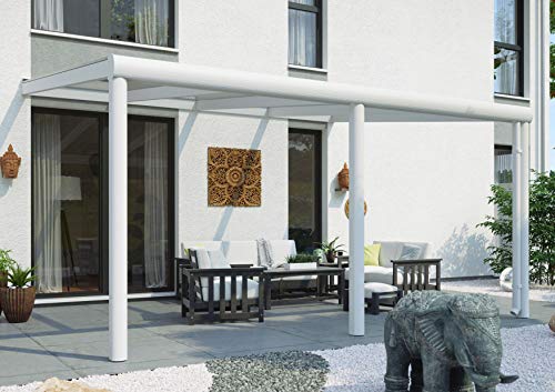 Terrassenüberdachung Garda 434 x 257 cm, Aluminium, weiß