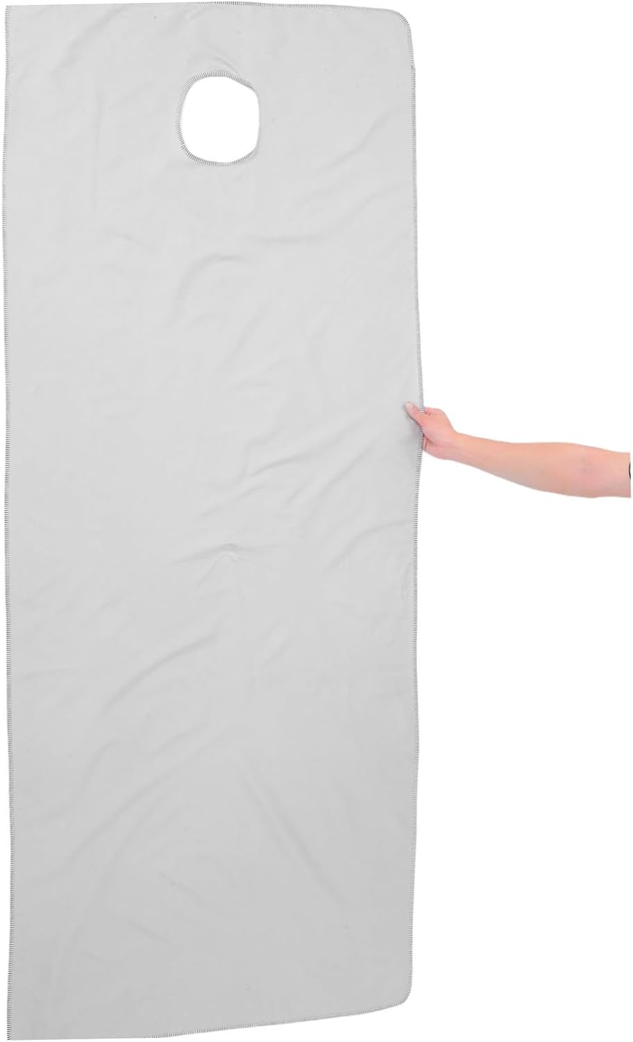 Didiseaon 2pcs Cotton Massage Table Set with Hole Washable Covers for Beauty Salons Breathable Gray Bedskirt for Therapy Massage Beds