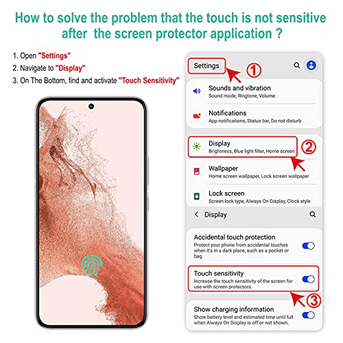 Aacl Galaxy S22 Plus Screen Protector With Camera Lens Protector For Samsung Galaxy S22 Plus 5G,6.5Inch Hybrid Flim[7H][Fingerprint Unlock][Anti-Scratch][3 Pack + 2 Pack] #TOP2