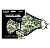 MODGY Fashion Mask 3-Layer Cloth Face Masks with Filter Pocket Insert, Nose Wire, Adjustable Ear Loops, Breathable, Reusable, Washable, Women, Men, Adults, Louis C. Tiffany Lilies
