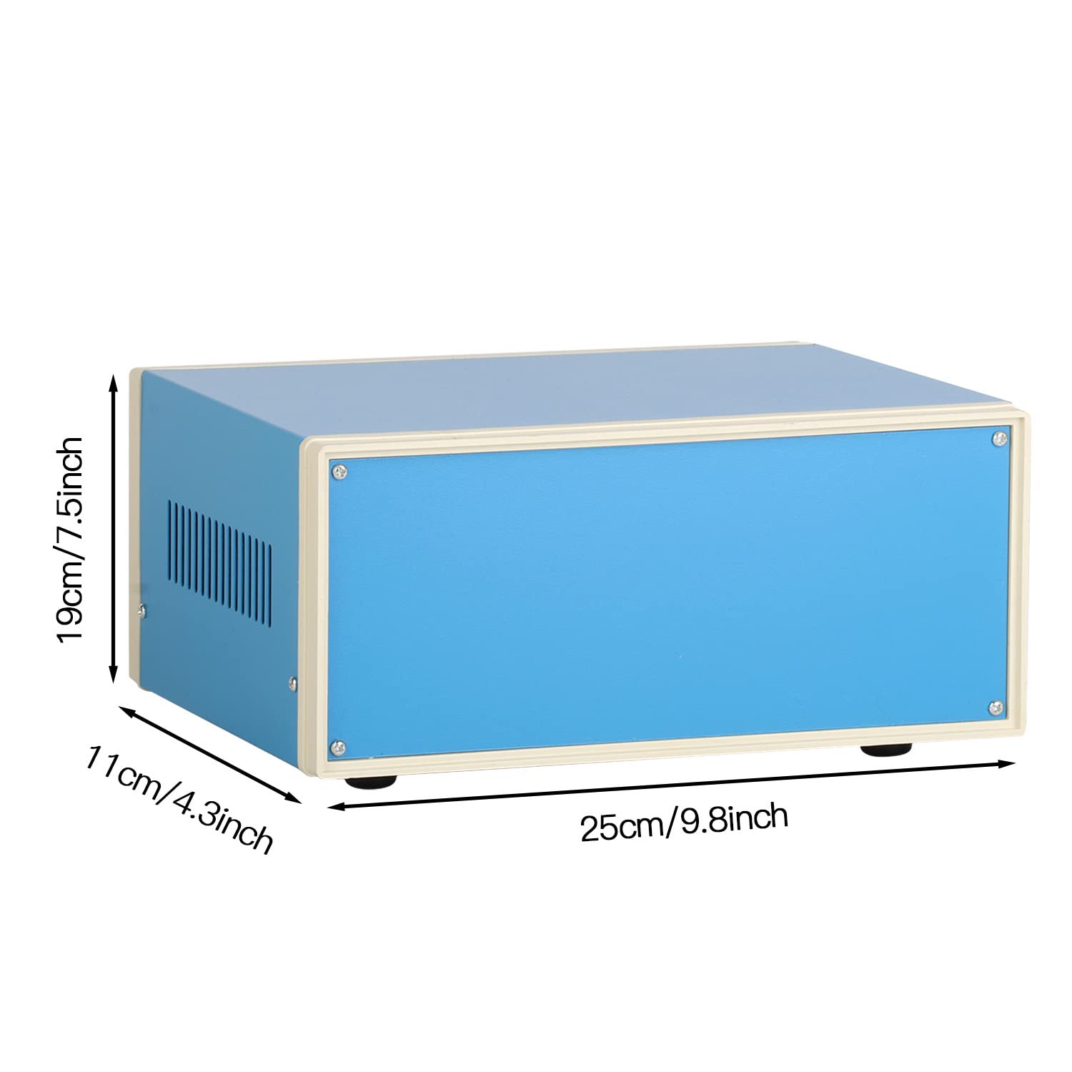 awagas 9.8″x7.4″x4.3″ Blue Metal Junction Box, DIY Project Enclosure