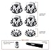 TORQUE Chrome Front and Rear Axle Complete Wheel Cover Set 33mm Screw-on Lug Nut Covers for Semi Trucks (Installation Tool Included) Standart Hub Caps Kit (2 Front & 4 Rear) (TR082)