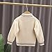 Boys Girls Crew Neck Baggy Knitwear Kids Fall Winter Thermal Thicken Knit Pullover Toddler Solid Long (Beige, 3-4 Years)
