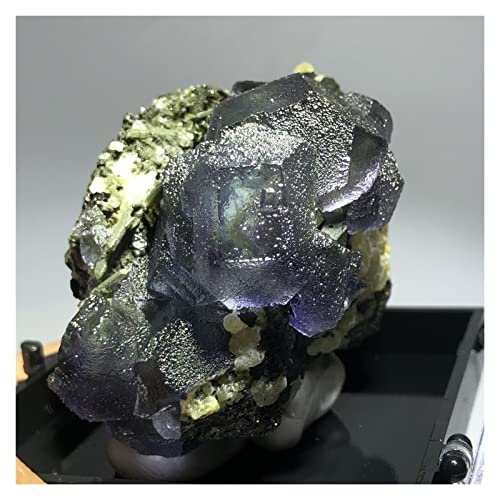 Pierre enseignement minéralogie fluorite et pyrite verte 203.3g - 4