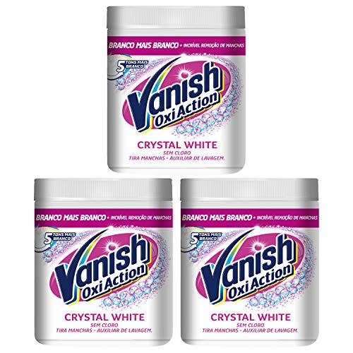 Kit Tira Manchas Pó Crystal White Vanish 450g Pote 3un