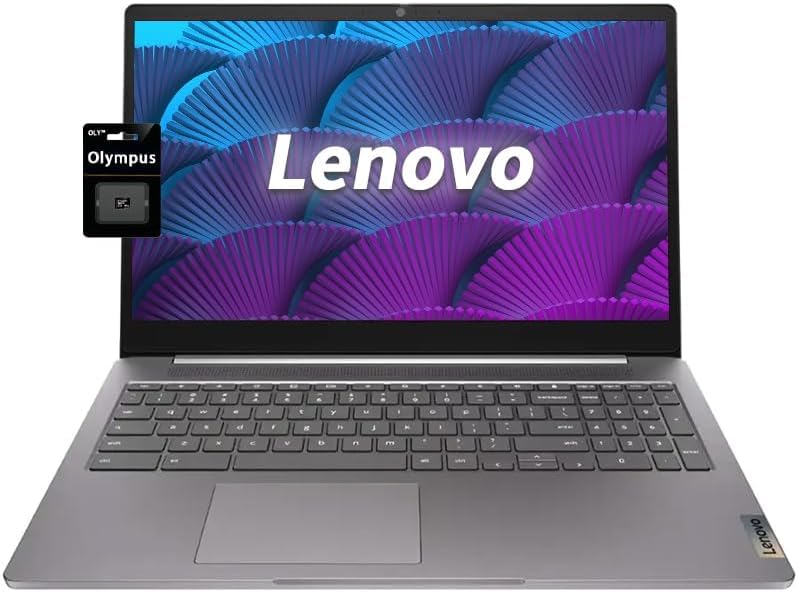 Lenovo 15.6'FHD Chromebook-Intel Quad-Core N4120( N4020)4GB RAM,320GB Storage,(64GB eMMC+256GB SDCard),Home & Student Laptop,with Privacy camera,Wi-Fi6,HDMI1.4,Chrome OS,Long Battery Life,Artic Grey