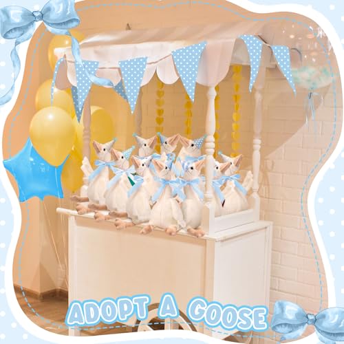 Halloscume 10 Set Silly Goose Party Supplies Goose Animal and Mini Birthday Party Hats with Ribbon Bow for Birthday Gift (Cute,Blue) by Halloscume - Image 3