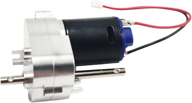 kowaku Metal Gearbox with 370 Motor Spare Part Easy to Install Toy Vehicle Accessories 1/12 RC Car Parts for MN82 MN99S V2, Silver