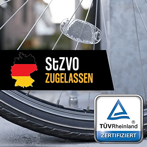 Kellago Katzenaugen Reflektoren Fahrrad [ MIT VERBESSERTER REFLEKTION ] 8X Speichenreflektoren Fahrrad Stvzo zugelassen - Fahrrad… – Ansicht 3