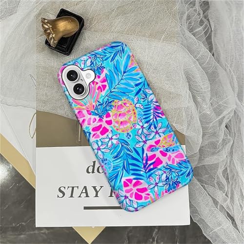 Compatible with iPhone 16 Case - Dual-Layer Protection, Hard Shell with Silicone Interior,Slim Scratch Resistant Shockproof for Woman Men - Turtles Paradise Tropical Floral by Generic - Used condition - Image 4