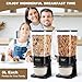 Qozzix Cereal Dispenser Countertop with Cereal Bowls,16 Labels & Pen, Cereal Containers Storage, Candy Dispenser, Dry Food Dispenser For Pantry - Not Easy to Crush Food (Black, 2 Pack)