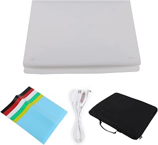 Estudio de Fotos de softbox portátil LED de Xolsurg con Paneles de Fondo de 6 Colores Barras de luz Doble
