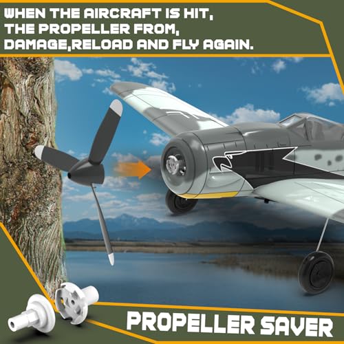 Image of RC Plane 4 Channel RC Airplane FW190 Ready to Fly with Upgraded Xpilot Stabilization System & One Key Aerobatic, Remote Control Airplanes for Beginners Adult