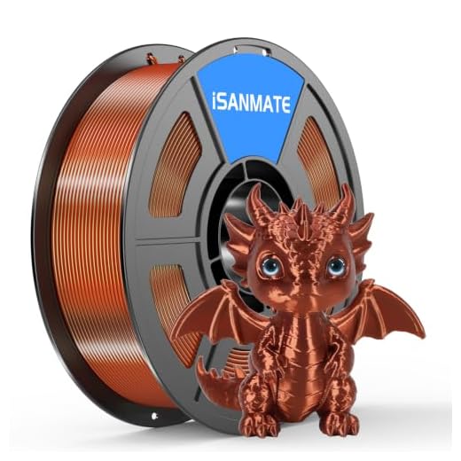 iSANMATE Silk Copper PLA Filament 1.75mm, Copper Filament Compatible with Bambu Lab 3D Printers & AMS, Upgraded Toughness & Clog-Free, Metallic Silk Shine, 1kg
