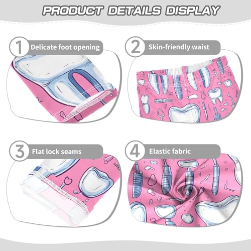 Dentist Equipment Pink Girls Leggings Kids Yoga Pants Dance Active Tights 4T3