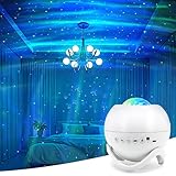 Star Projector Galaxy Projector for Bedroom, White Noise Bluetooth Speaker Northern Lights Projector, Suitable Gaming, Home Theater, Adult, Christmas Mood Night Light