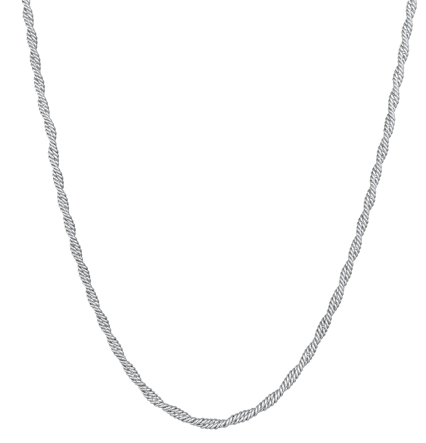 Paul Chain Catena Cubana In Argento Da 3 Mm, Collana Con Catena Sottile Da Collane Grosse